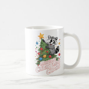 Funny Raccoon Christmas Trash Panda Xmas  Coffee Mug