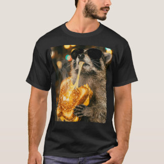 Funny Raccoon Eating Grilled Cheese T-Shirt