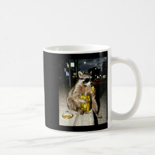 Funny raccoon eating pickles meme men women  coffee mug