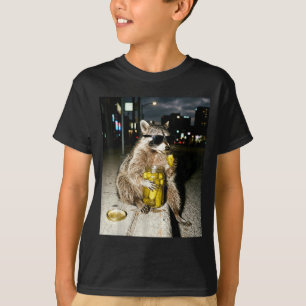 Funny raccoon eating pickles meme men women T-Shirt