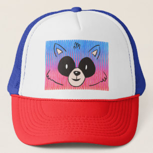 Funny Raccoon Face Design Trucker Hat