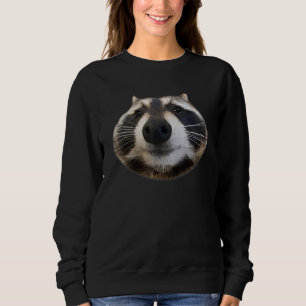 Funny Raccoon Face Humour Dank Meme Trash Panda Sweatshirt