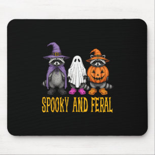 Funny Raccoon Halloween Matching Funny Halloween M Mouse Pad