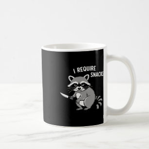 Funny Raccoon I Require Snacks Halloween Humour 1 Coffee Mug