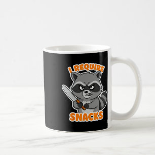 Funny Raccoon I Require Snacks Halloween Humour Ca Coffee Mug
