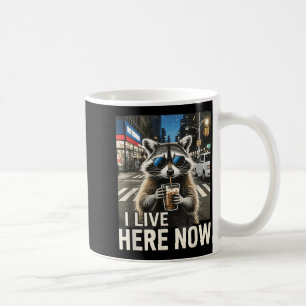 Funny Raccoon Iced Coffee Live Here City Trash Mug