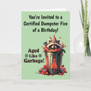 Funny Raccoon Invitation de fête d'anniversaire