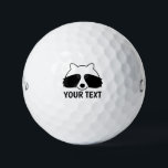 Funny raccoon logo custom golf ball gift set<br><div class="desc">Funny raccoon logo custom golf ball gift set. Initialled golf balls with fun typography. Custom monogram golfing balls for golf players. Monogrammed golf balls with animal design. Personalized monogram golf ball set with modern lettering. Customizable template with custom name or monogrammed initial letters. Fun corporate business gift idea for golfers...</div>