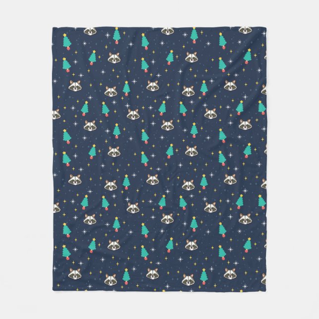 Funny Raccoon Lover Gift Fleece Blanket (Front)