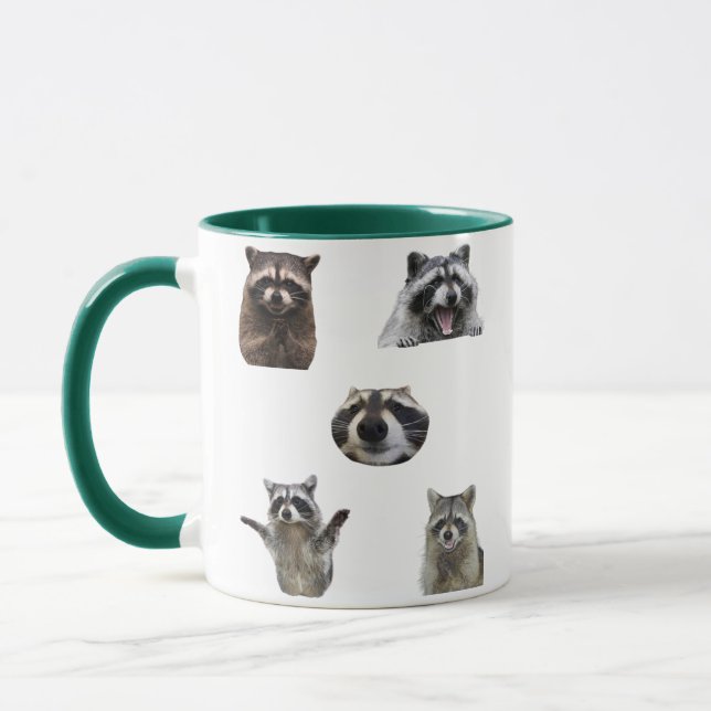 Funny Raccoon Meme Mug for Memes Lovers Mug Gift (Left)