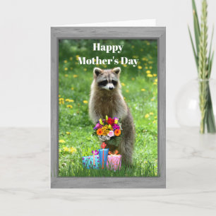 Funny Raccoon Mother's Day Card