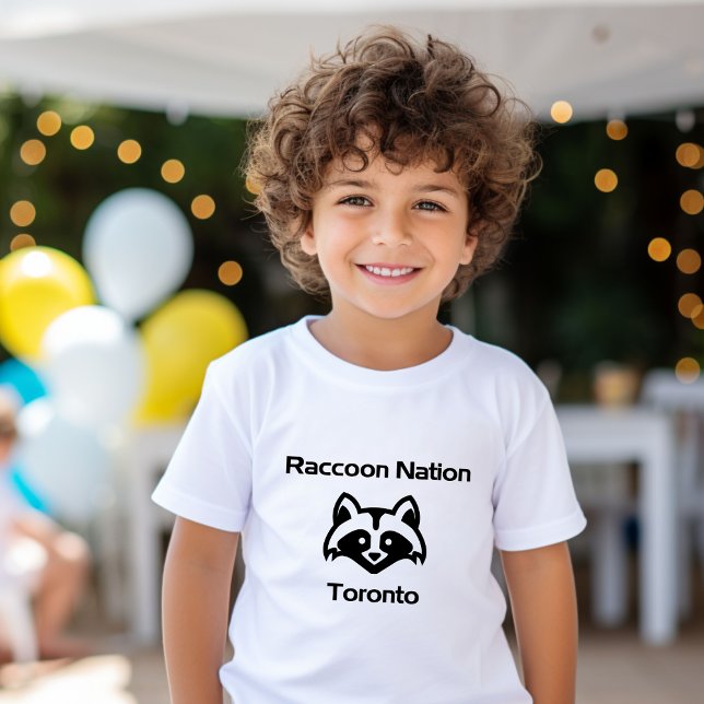Funny Raccoon Nation Toronto Light-Monotone T-Shirt (Creator Uploaded)