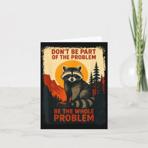 Funny Raccoon Nature Wildlife Outdoor Graphic Sarc Card
