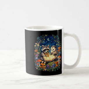 Funny raccoon opossum cottagecore fairycore coffee mug