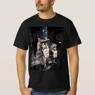 Funny Raccoon Opossum Eating Crab Rangoon Street T-Shirt
