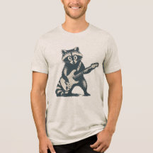 Funny Raccoon Playing Electric Guitar