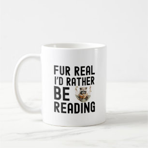 Funny Raccoon Reading Book Lover Quote Coffee Mug