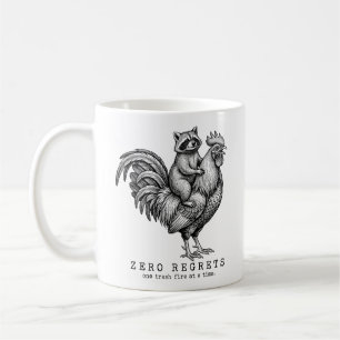 Funny Raccoon Rooster Mug Sarcastic Gift Humour