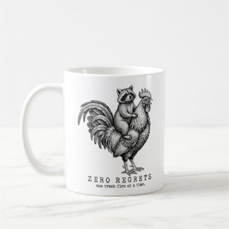 Funny Raccoon Rooster Mug Sarcastic Gift Humour