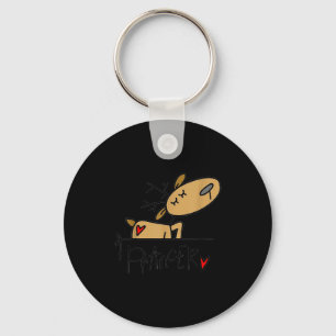Funny Raccoon Santa Hat Christmas Tree Lights Paja Keychain