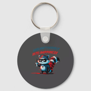 Funny Raccoon Sarcastic Quote Gaslight Yourself Keychain
