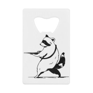 Funny Raccoon Shooter Credit Card Bottle Opener