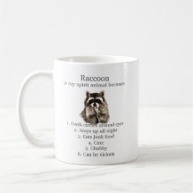 Funny Raccoon Spirit Animal Humour Cute Watercolor