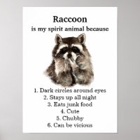 Funny Raccoon Spirit Animal Humour