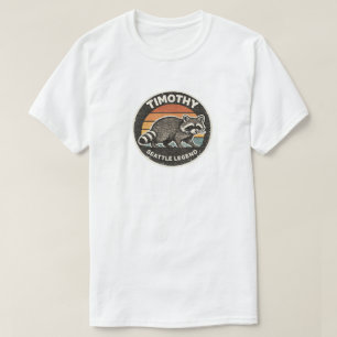 Funny Raccoon, Timothy Seattle Wildlife Legend  T-Shirt