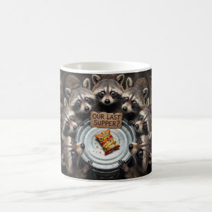 Funny Raccoon Trash Can Last Supper Mug