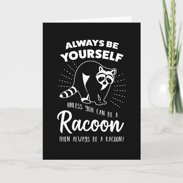 Funny Raccoon Trash panda Raccoon Gift Card (Front)