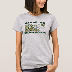 Funny Raccoon Urban Gardening Cottagecore Retro T-Shirt