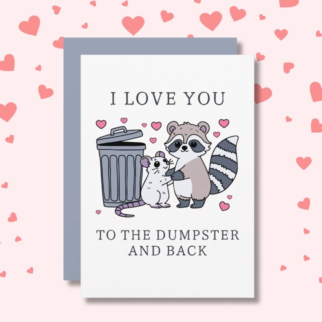Funny Raccoon Valentines Day Holiday Card (Funny Raccoon Valentines Day Holiday Card)
