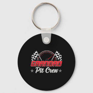 Funny Race Car Birthday Party Racing Family Granda Keychain