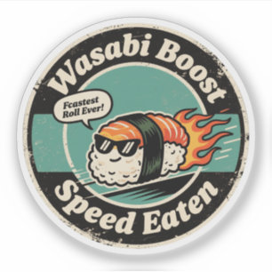 Funny Racing Sushi Spicy Fast Food