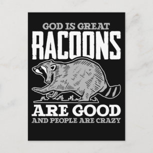 Funny Racoon Humour Trash Panda Postcard
