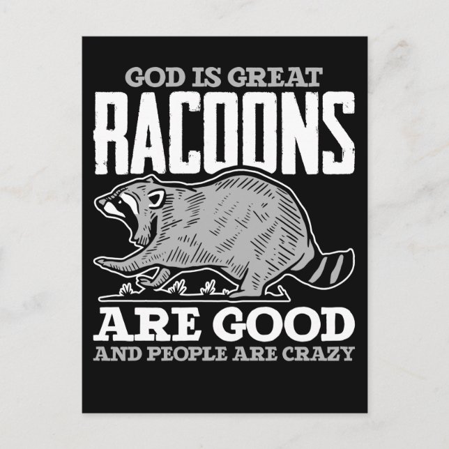 Funny Racoon Humour Trash Panda Postcard (Front)