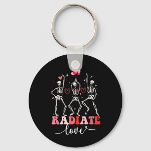 Funny Radiate Love Valentine X-ray Tech Radiology Keychain