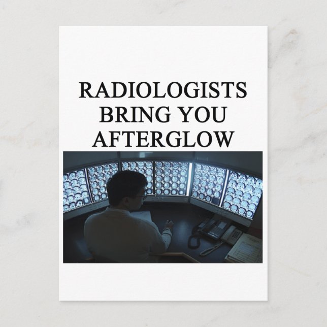 funny radiology joke postcard (Front)