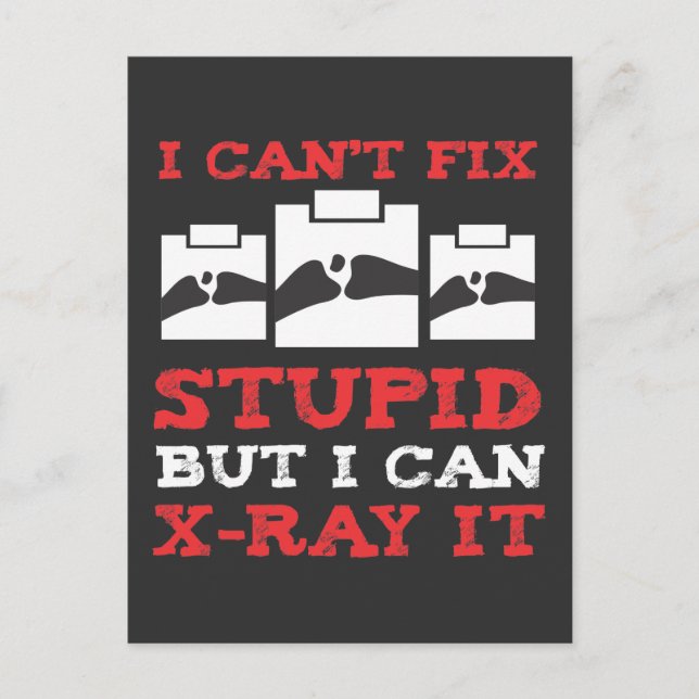 Funny Radiology Xray Bones Rad Tech Radiologist Postcard (Front)