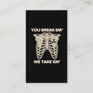 Funny Radiology Xray Skeleton Rad Technologist Business Card