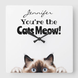 Funny Ragdoll Cat Wall Clock