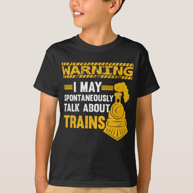 Funny Railfan Quote Trainspotter Train Lover Railr T-Shirt (Front)