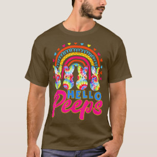 Funny Rainbow Bunnies Hello Easter Tie Dye Happy E T-Shirt