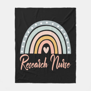 funny rainbow research nurse fleece blanket