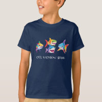 Funny rainbow shark birthday party Family kids