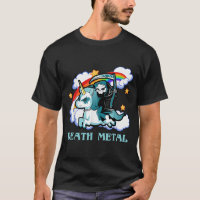 Funny Rainbow Skeleton Unicorn Death Metal Music F