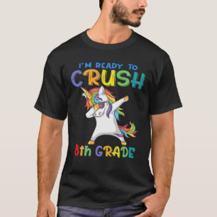 Funny Rainbow Unicorn 8Th Grade Colourful Back To  T-Shirt