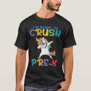 Funny Rainbow Unicorn Pre-K Magical Colourful Back T-Shirt