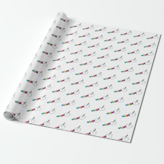 Funny Rainbow Unicorn Swimming Sperm Wrapping Paper